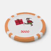 Angry Elf Orange 5000 gestreifter Poker Chip (Einzeln)