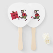 Angry Elf paddle hand fans Fächer (Vorne und Hinten)