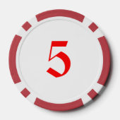 Angry Elf Red 5 Streifen Poker Chip (Rückseite)