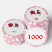 Angry Elf rosa 1000 gestreifter Poker-Chip Pokerchips (Stapel)