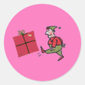 Angry Elf Rundkleber Runder Aufkleber (Vorderseite)