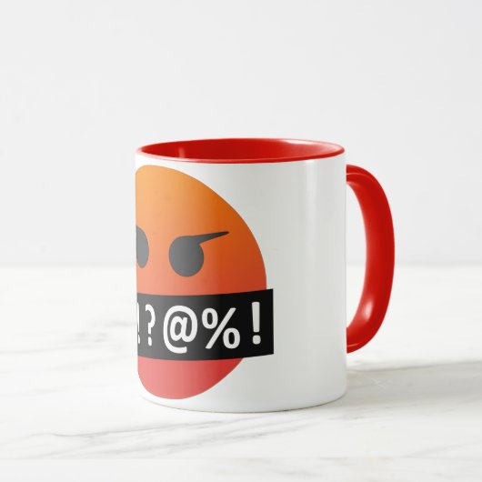Angry Emoji Coffee Tasse (VorderseiteRechts)