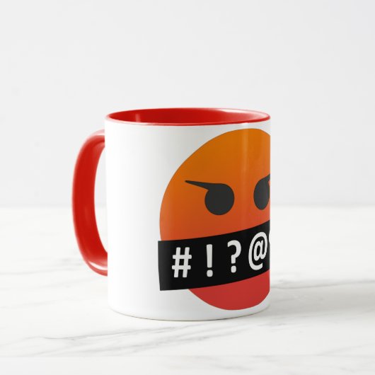 Angry Emoji Coffee Tasse (Vorderseite Links)