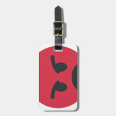 Angry Emoji Gepäckanhänger (Vorderseite vertikal)