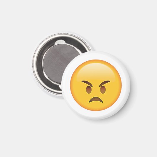 Angry - Emoji Magnet (Vorderseite/Rückseite)