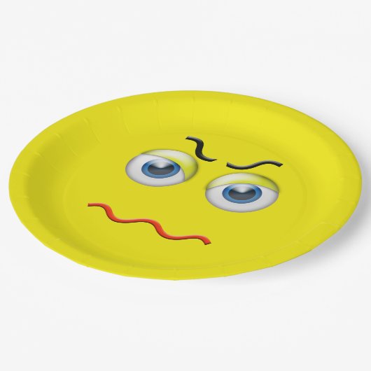 Angry Emoji Pappteller (Schrägansicht)