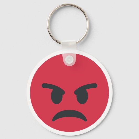 Angry Emoji Schlüsselanhänger (Vorderseite)