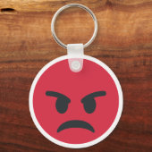 Angry Emoji Schlüsselanhänger (Vorderseite)