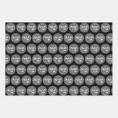 Angry Emoticon Face Tiled Muster Geschenkpapier Set (Vorderseite 2)