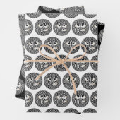 Angry Emoticon Face Tiled Muster Geschenkpapier Set (Beispiel)