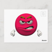 Angry Emoticon Postkarte (Rückseite)