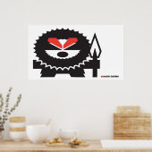 Angry Eskimo - schwarz auf hell Poster (Küche)