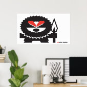 Angry Eskimo - schwarz auf hell Poster (Heimbüro)