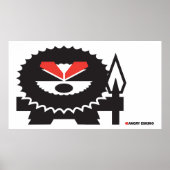 Angry Eskimo - schwarz auf hell Poster (Vorne)