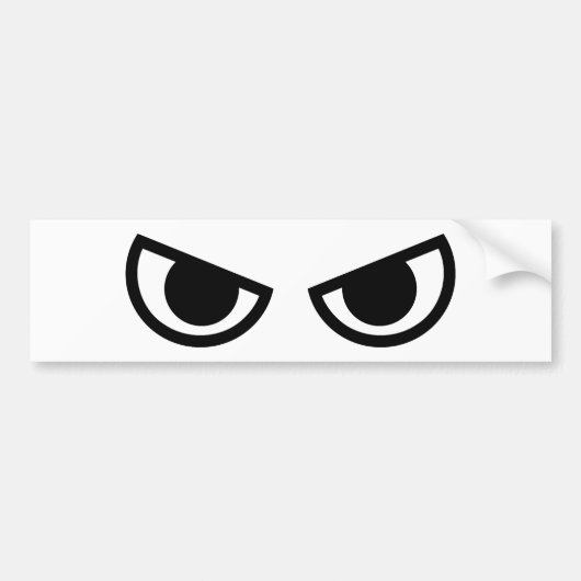 Angry Eyes Autoaufkleber (Vorne)