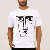 Angry Eyes Expression Abstrakte Frauengesicht Ar T-Shirt (Vorderseite)