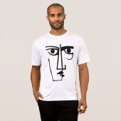 Angry Eyes Expression Abstrakte Frauengesicht Ar T-Shirt (Vorne ganz)