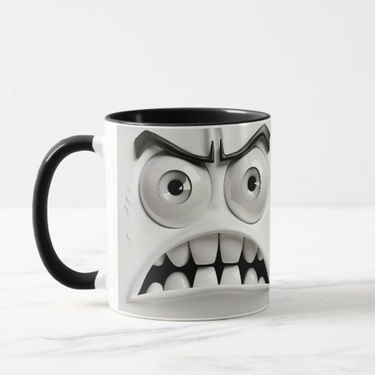 Angry face 3d sarkastisch lustig tasse (Links)