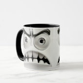 Angry face 3d sarkastisch lustig tasse (Vorderseite Links)