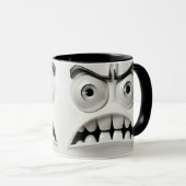 Angry face 3d sarkastisch lustig tasse (VorderseiteRechts)