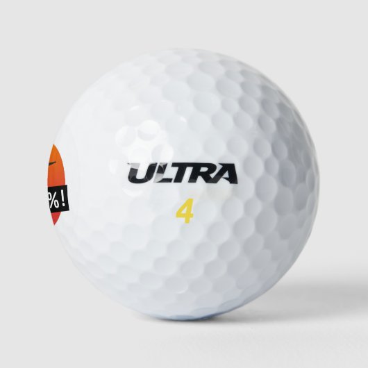 Angry Face Emoji Golfball (Logo)