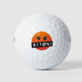 Angry Face Emoji Golfball (Vorderseite)