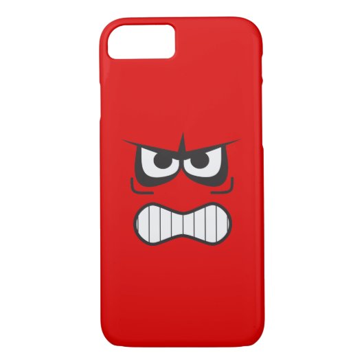Angry Face Funny Case-Mate iPhone Hülle (Rückseite)