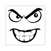Angry Face Gummistempel (Prägung)