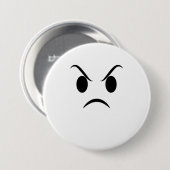 Angry Face Halloween Grumpy Outrage Emojis Button (Vorne & Hinten)