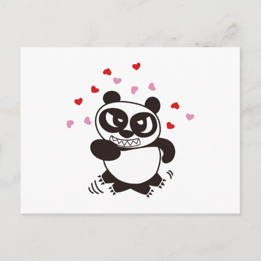 Angry Face Panda 32 Postkarte (Vorderseite)