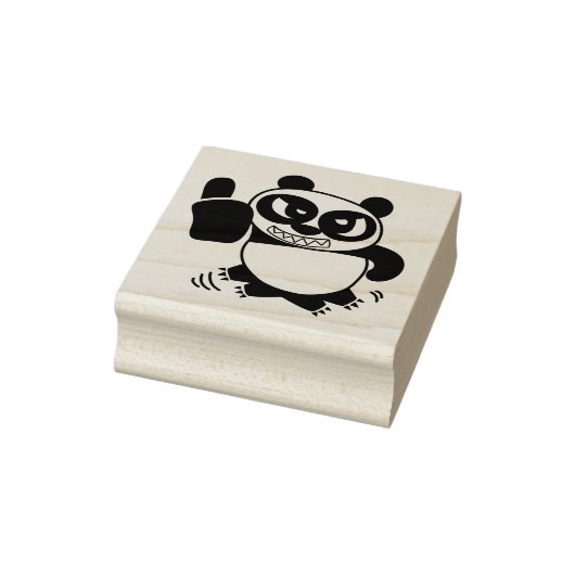 Angry Face Panda gibt LIKE Gummistempel (Stempel)