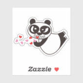 Angry Face Panda Kissing Aufkleber (Blatt)
