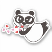 Angry Face Panda Kissing Aufkleber (Vorderseite)