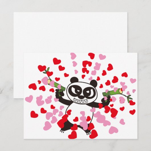 Angry Face Panda Lieben Postkarte (Vorne/Hinten)