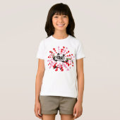 Angry Face Panda Lieben T-Shirt (Vorne ganz)