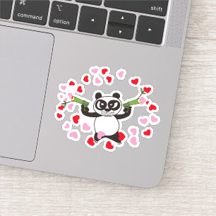 Angry Face Panda schießt Lieben Aufkleber