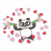 Angry Face Panda Shooting Liebe Sticker (Vorderseite)