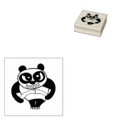 Angry Face Panda Work Out Gummistempel (Stempel)