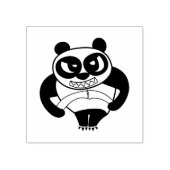 Angry Face Panda Work Out Gummistempel (Prägung)