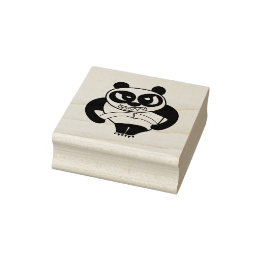 Angry Face Panda Work Out Gummistempel (Stempel)