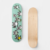 angry face pandas Skateboard (Vorderseite)