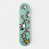 angry face pandas Skateboard (Vorne)