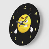 Angry Face Reverse Dial Große Wanduhr (Winkel)