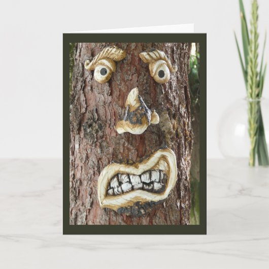 Angry Face Tree Karte (Vorderseite)