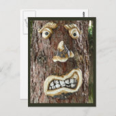 Angry Face Tree Postkarte (Vorne/Hinten)