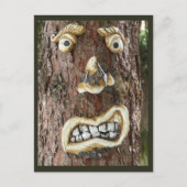 Angry Face Tree Postkarte (Vorderseite)