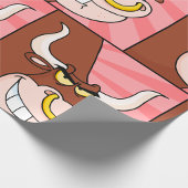 Angry Fierce Bull Mascot mit Nasenring Geschenkpapier