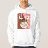 Angry Fierce Bull Mascot mit Nasenring Hoodie (Vorderseite)