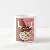 Angry Fierce Bull Mascot mit Nasenring Kaffeetasse (Mittel)