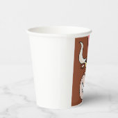 Angry Fierce Bull Mascot mit Nasenring Pappbecher (Rechts)